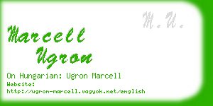 marcell ugron business card